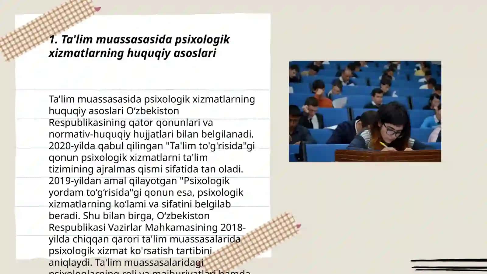 Ta‘lim muassasasi psixologining me'yoriy hujjatlari 3