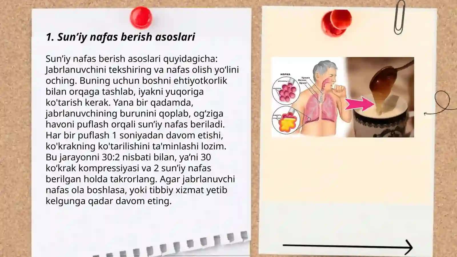 Sunʼiy nafas berish va yurakni massaj qilish (birinchi yordam berish) usullarini oʻrganish 3