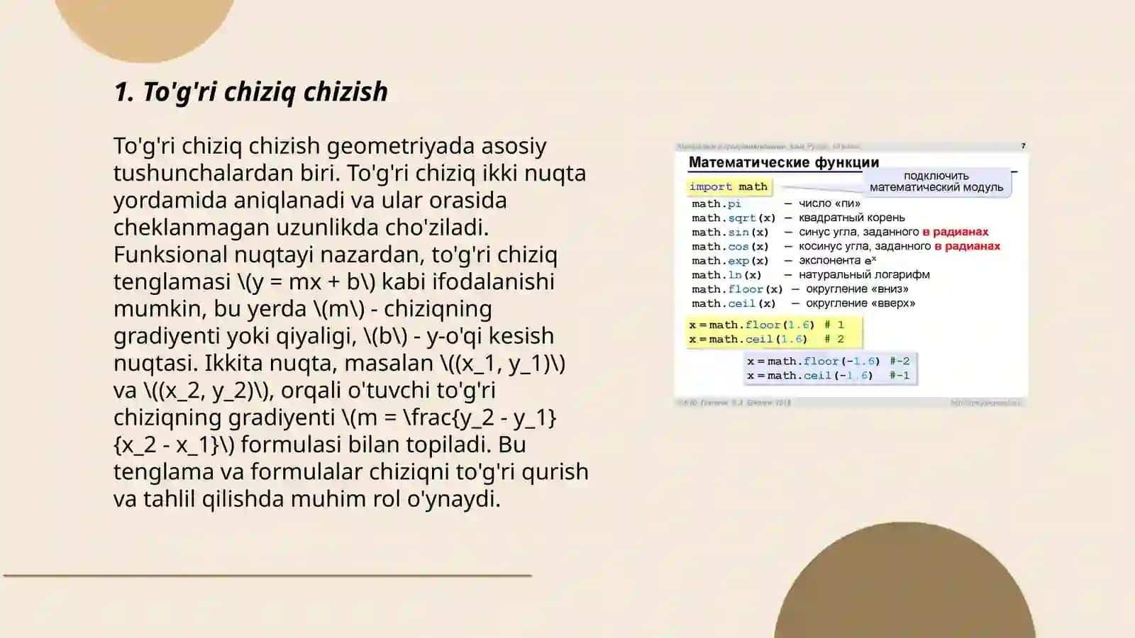 Python dasturlashtirish tilida sodda shakllar chizish 3