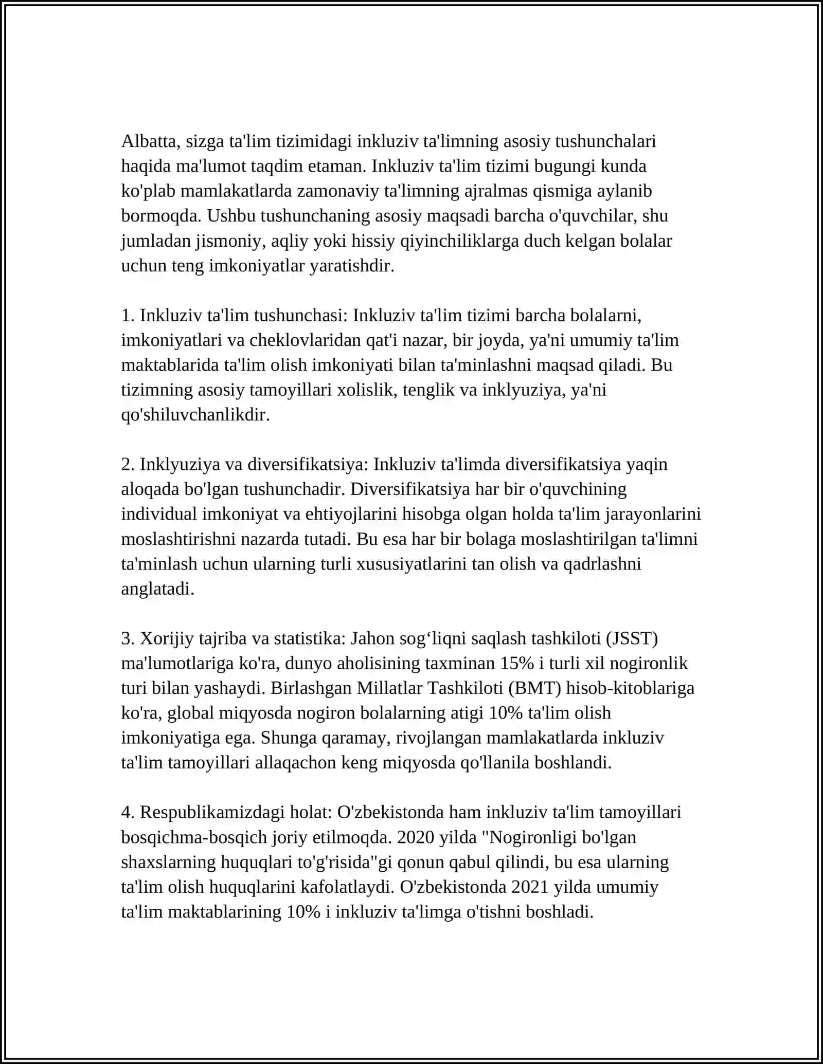 INKLYUZIV TA'LIM TIZIMIDA FAOLIYAT KO'RSATUVCHI RESURS O‘QITUVCHI VA IJTIMOIY PEDAGOGIKNI VAZIFALARI VA MAQSADLARI 3