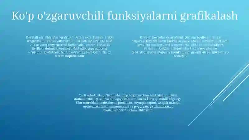 Ko'P O'Zgaruvchili Funksiya Tushunchasi 3