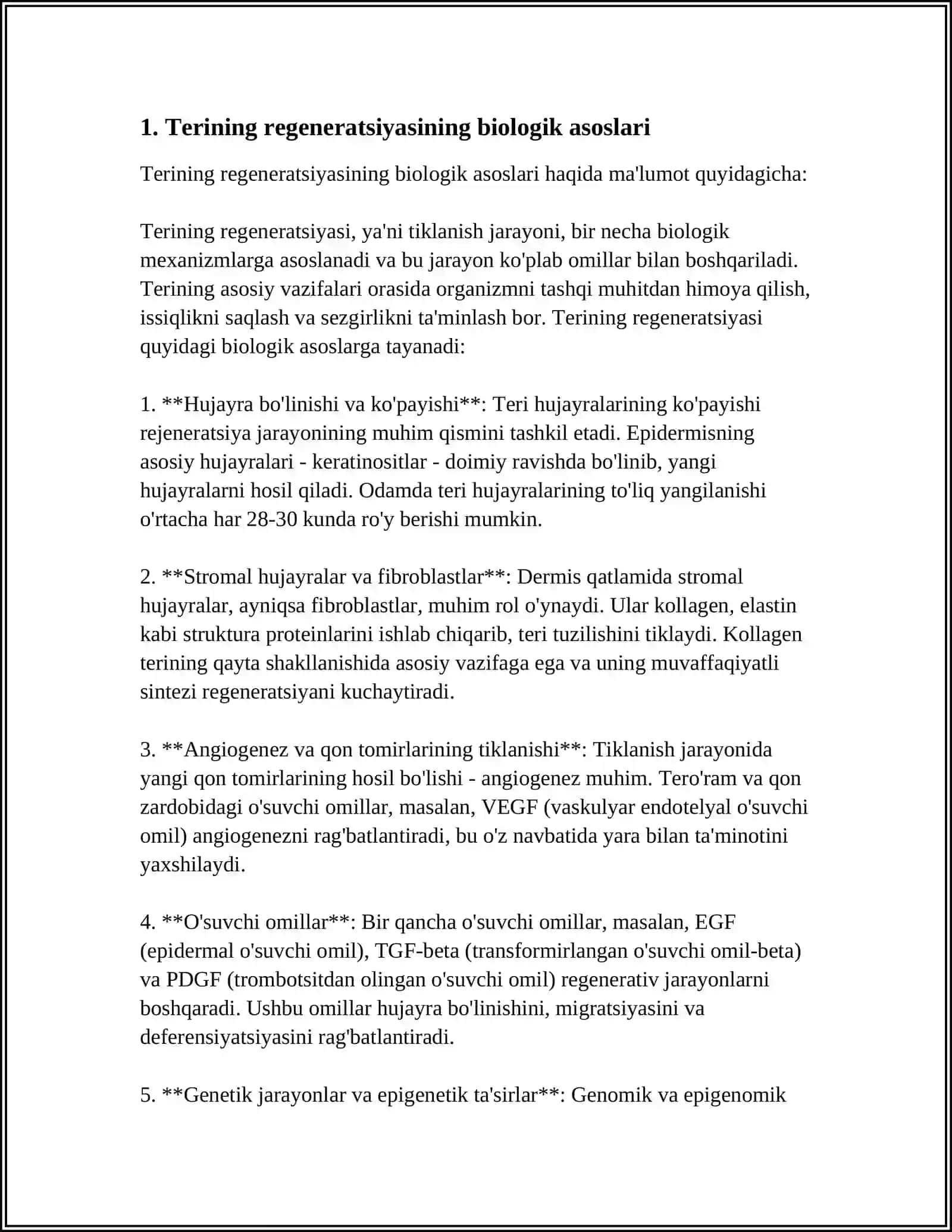 TERI REGENERATSIYASI VA TRANSPLANTATSIYASI.NAZARIY VA KLINIK AHAMIYATI 3