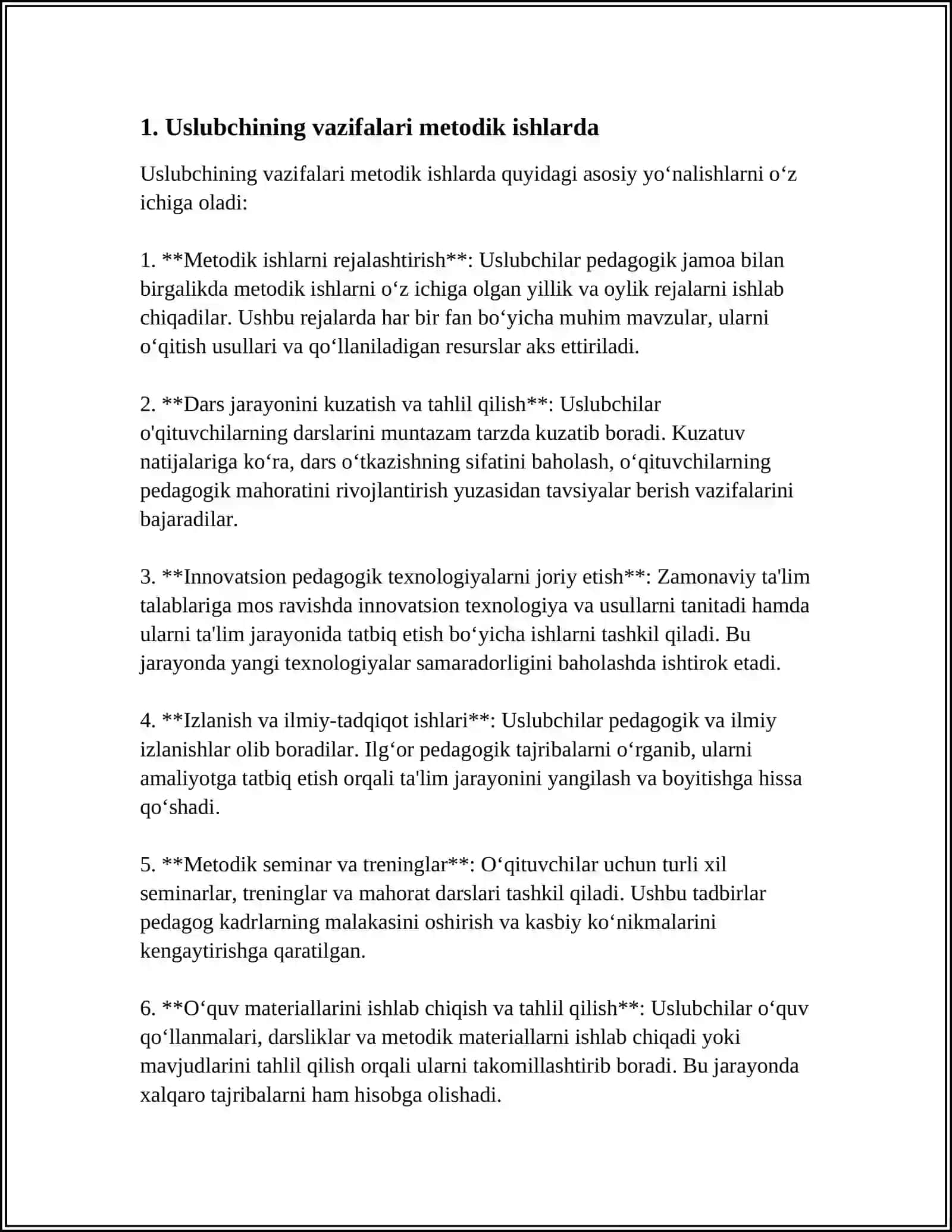 METODIK ISHLARNI BOSHQARISHDA USLUBCHINING OʻRNI 3