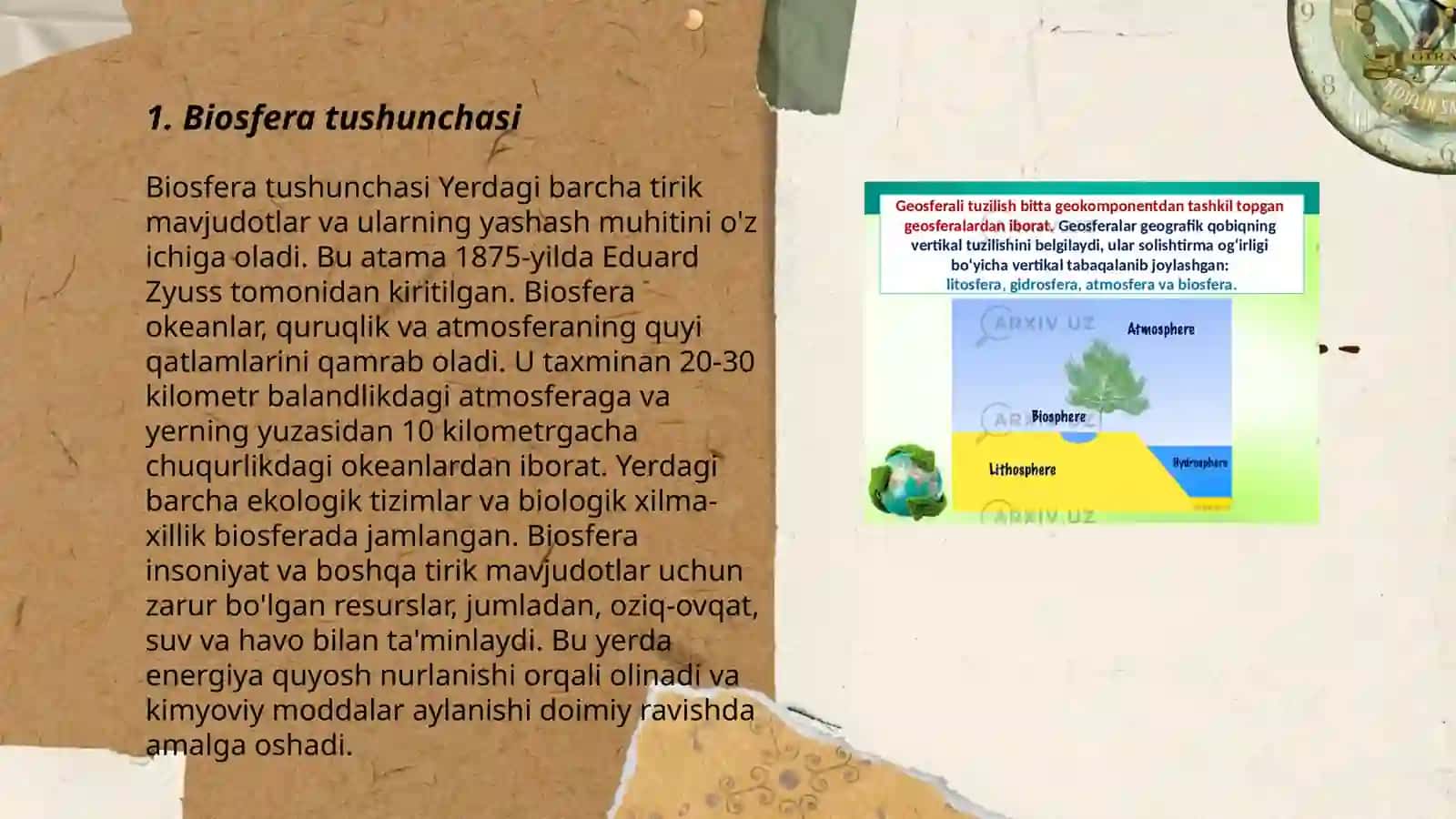 Biosfera haqida tushuncha. Vernadskiy ta'limoti, noosfera 3