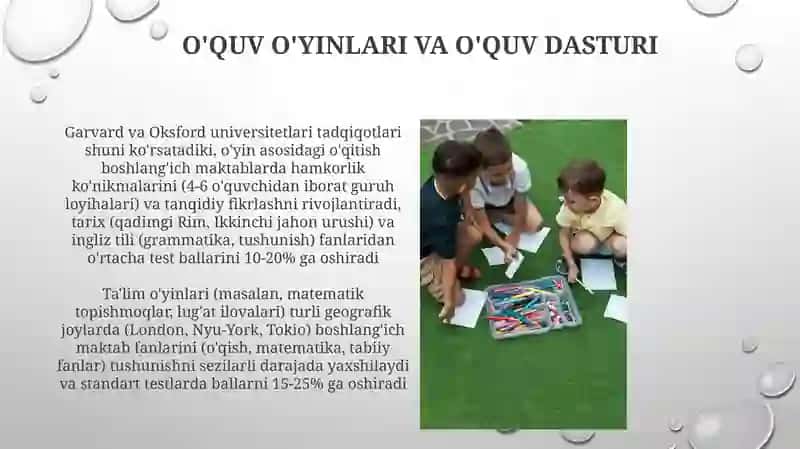 O'quv o'yinlari va o'quv dasturi 3
