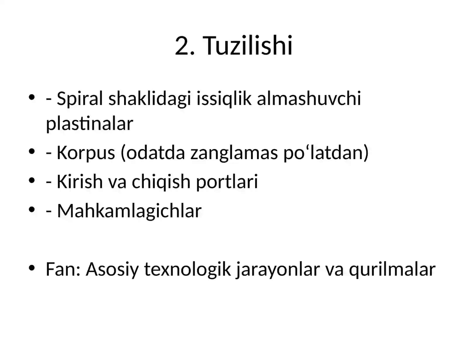 Spiral Issiqlik Almashinuvchisi 3