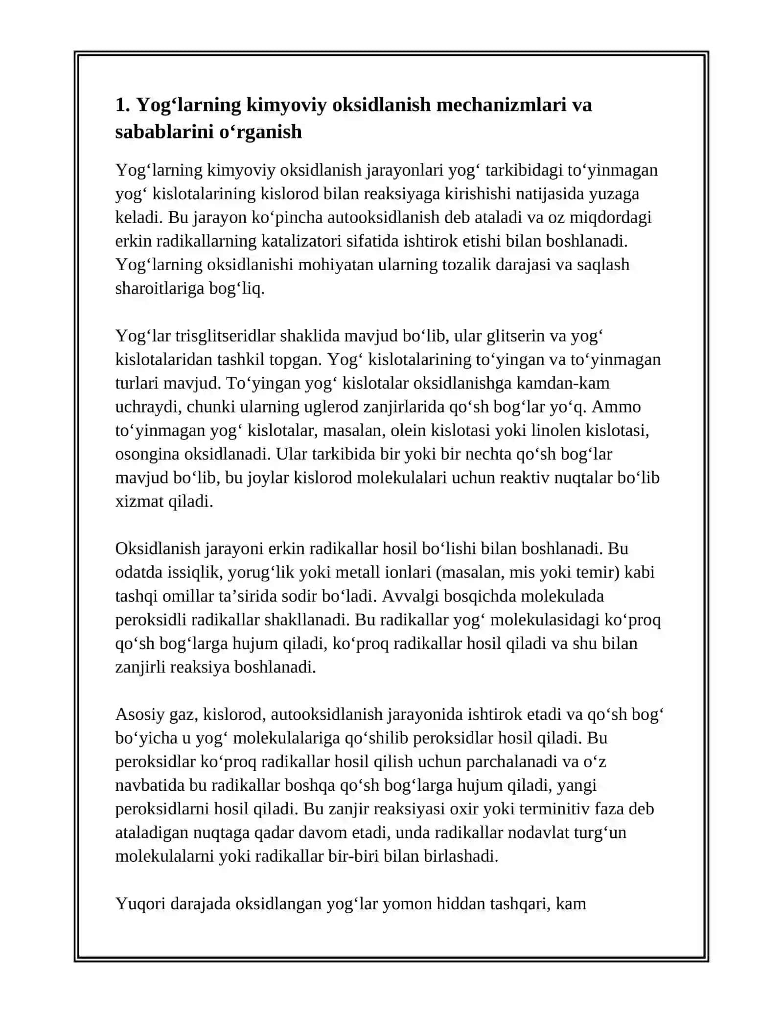 YOGʻLARNING BUZULISHI SABABLARI VA ULARNI BARTARAF ETISH YOʻLLARINI OʻRGANISH VA TAHLILIY TAQDIMOT TAYYORLASH 3