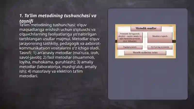 Taʼlim Metodlari 3