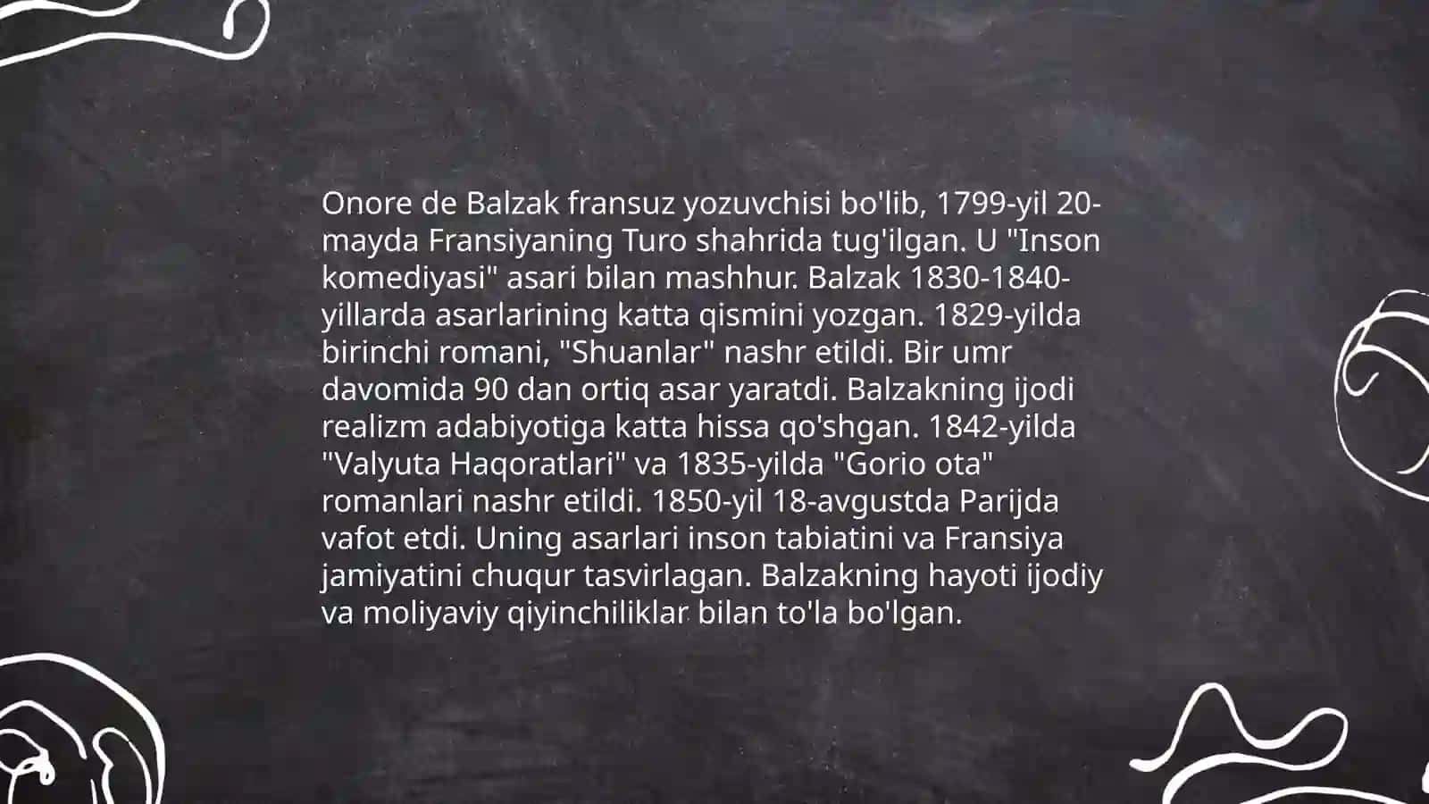 Balzakning asarlari haqida 3