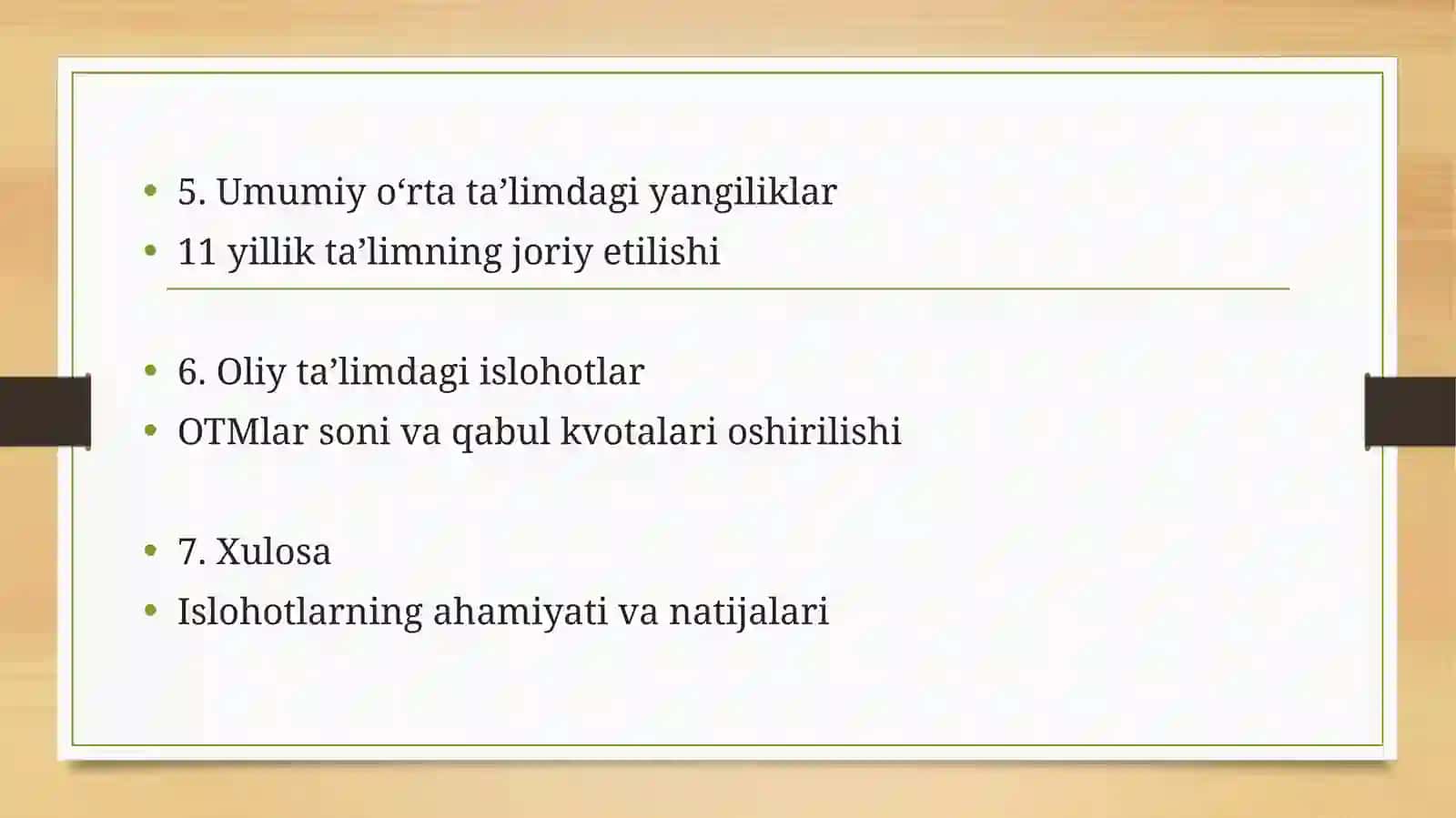 Maktabgacha ta'lim islohotlari 3