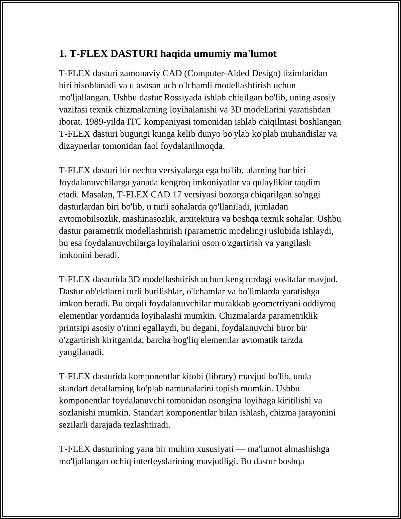 T-FLEX DASTURI 3