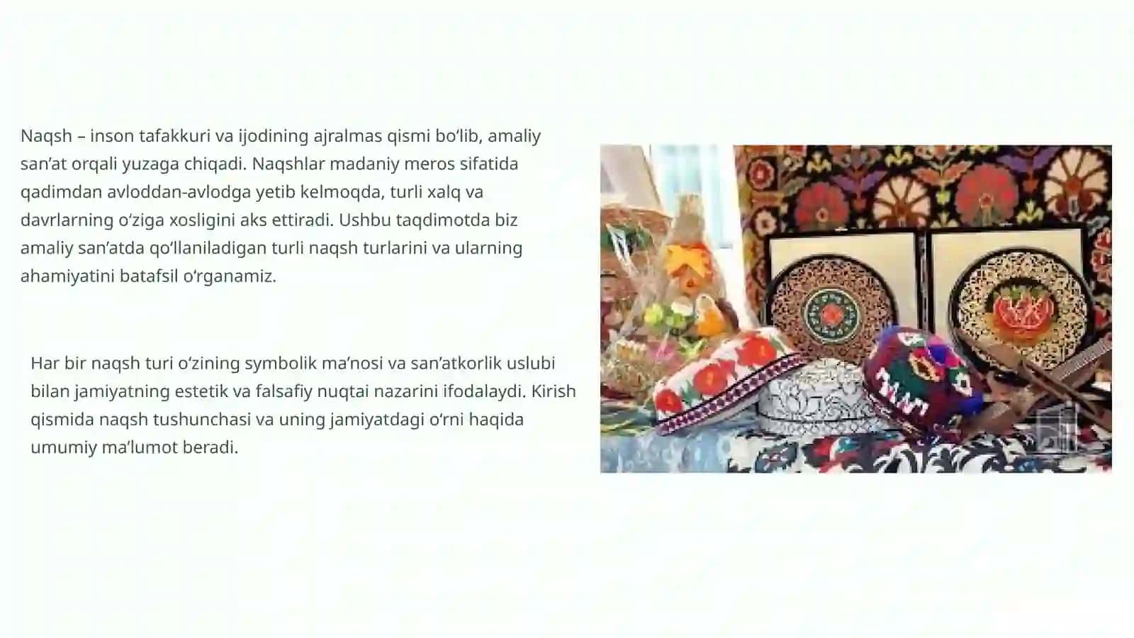 ARTdarslarida amaliy san'at mavzusining o'qitilishi. (naqqoshlik mavzusi misolida) 3