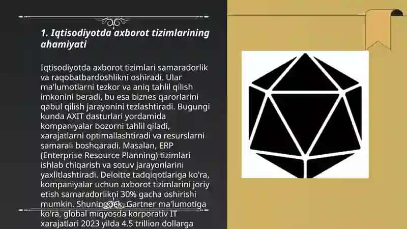 Iqtisodiyot sohalarida axborot tizimlaridan foydalanish xususiyatlari 3