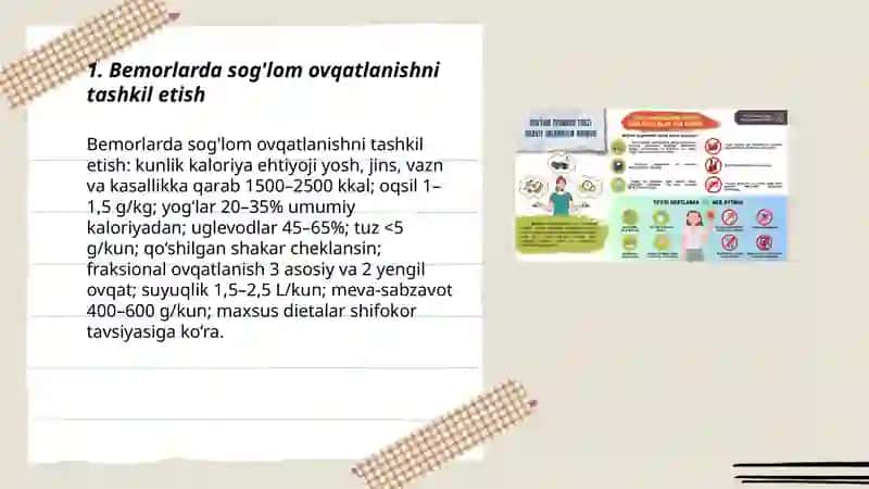 Bemorlarda sog'lom ovqatlanishni tashkil etish 3