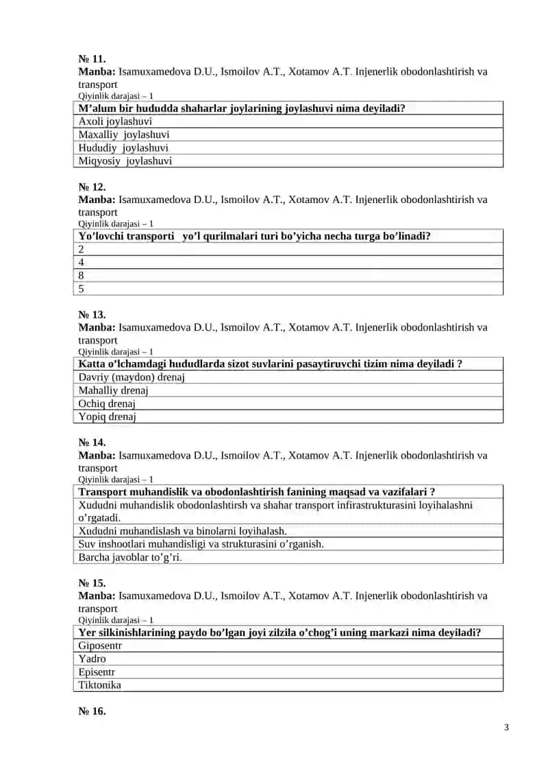 Injenerlik obodonlashtirish va transport 3