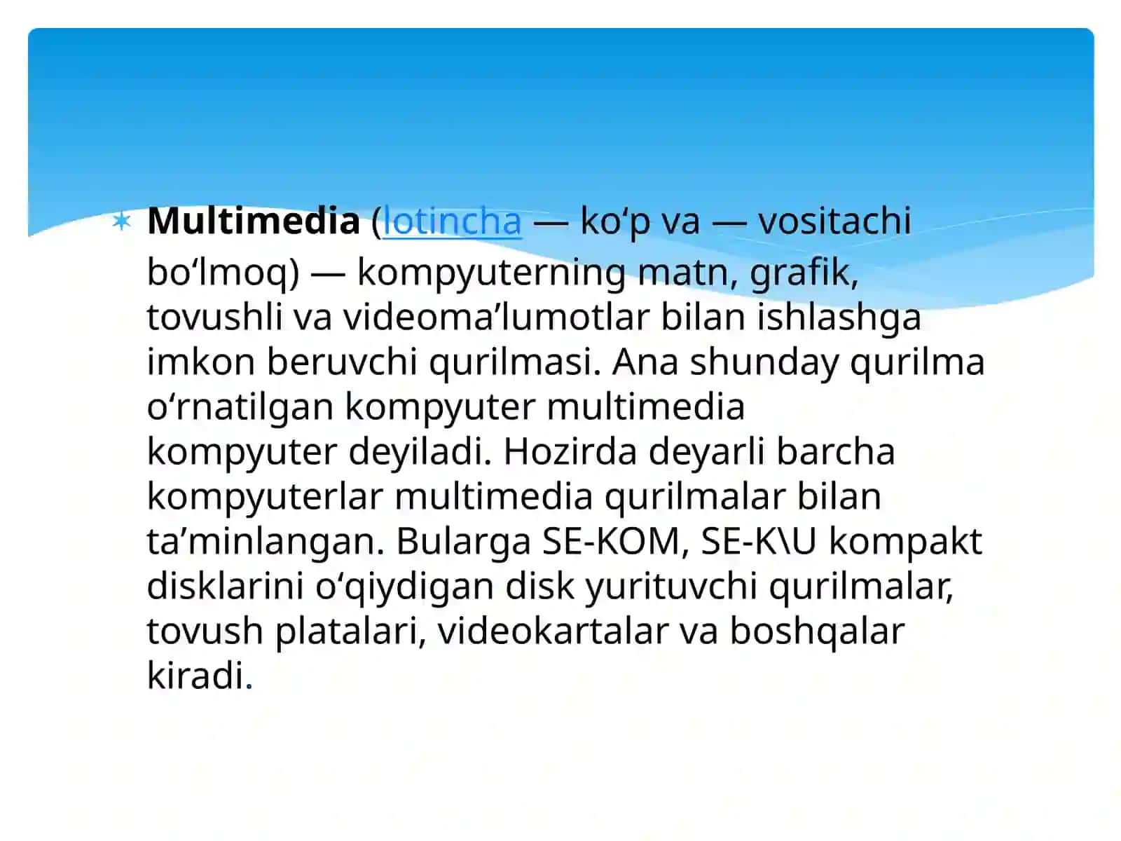 Multimediya tizimlari 3