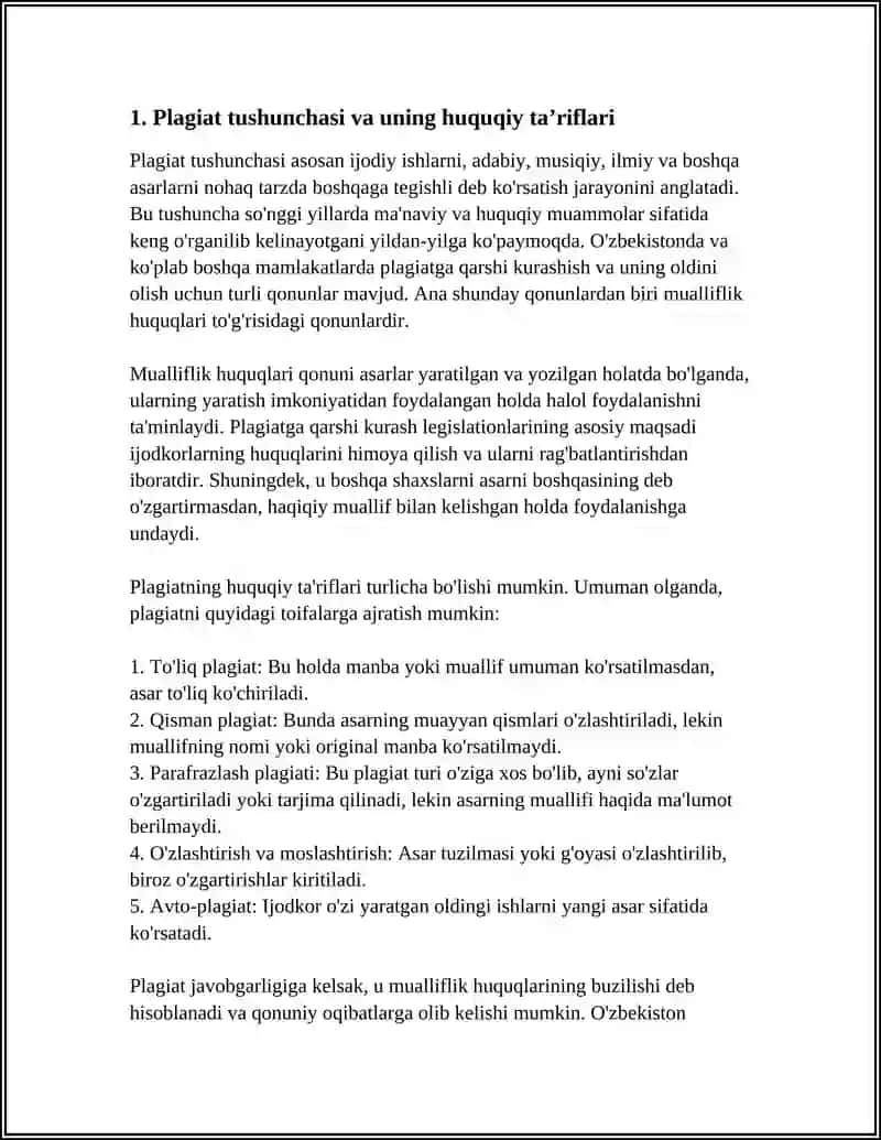 Plagiat Uchun Javobgarlik 3