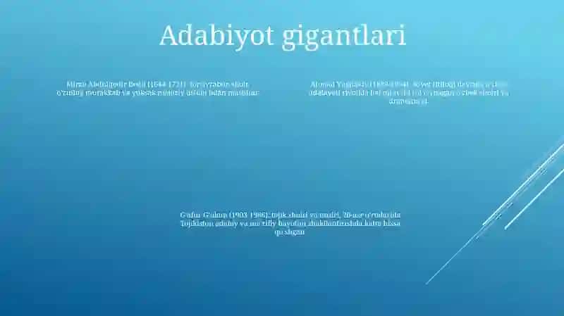 Adabiyot Namoyandalari 3
