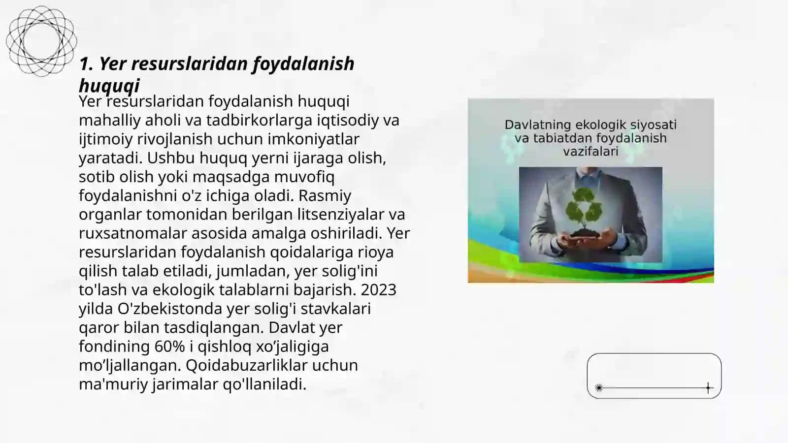 Yer resurslaridan foydalanish huquqi 3