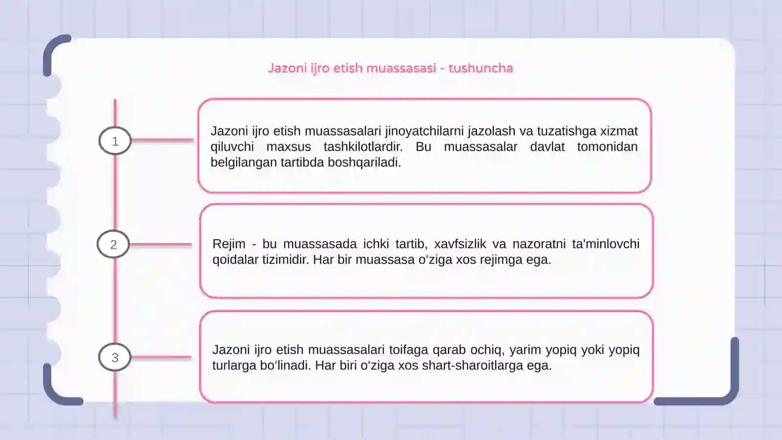 Jazoni ijro etish muassasalari - tushuncha 3