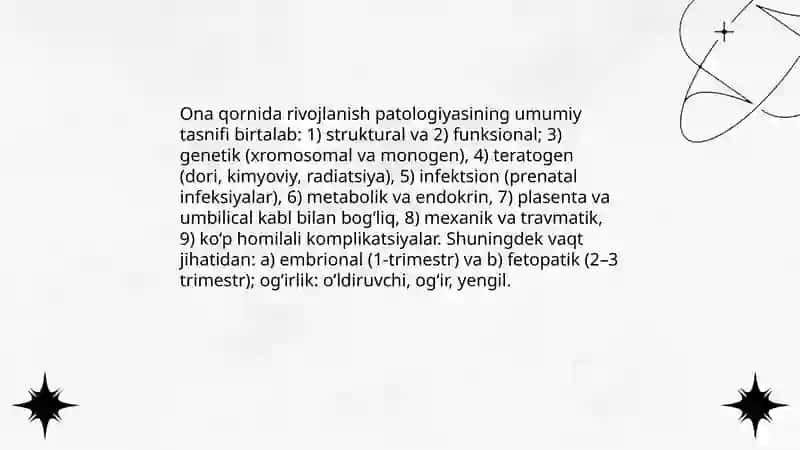 Ona qornida rivojlanish patologiyasi 3