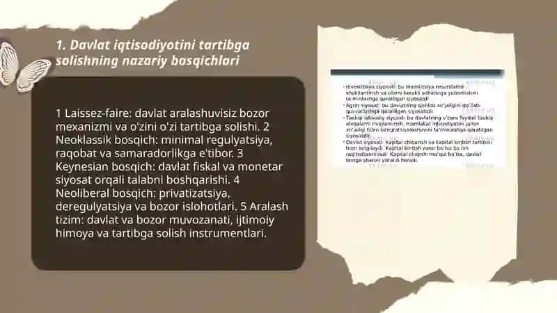 Davlatning iqtisodiyotini tartibga solish bosqichlari va samara chegaralari 3