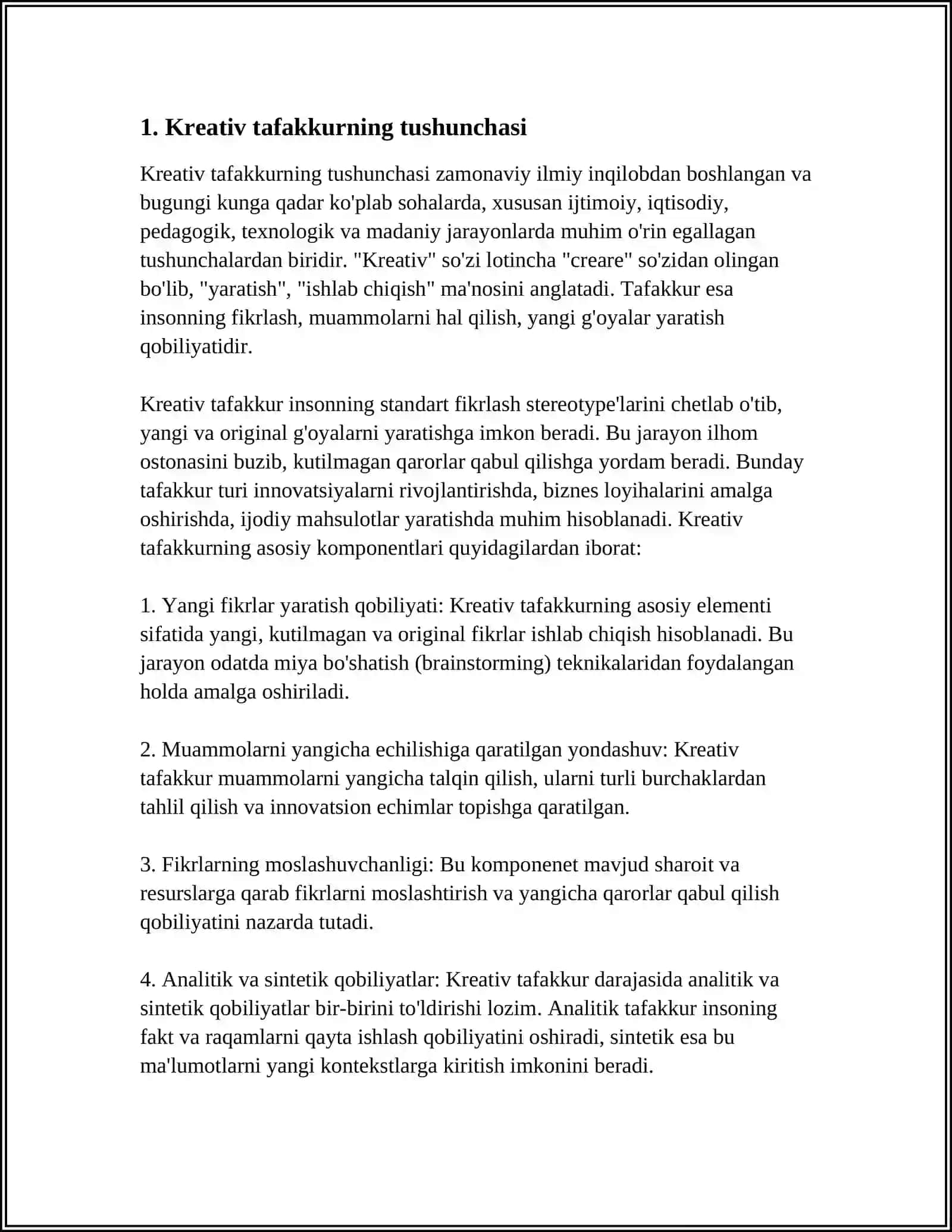 KREATIV FIKIRLASH VA UNI RAVOJLANTIRISH USULLARI 3