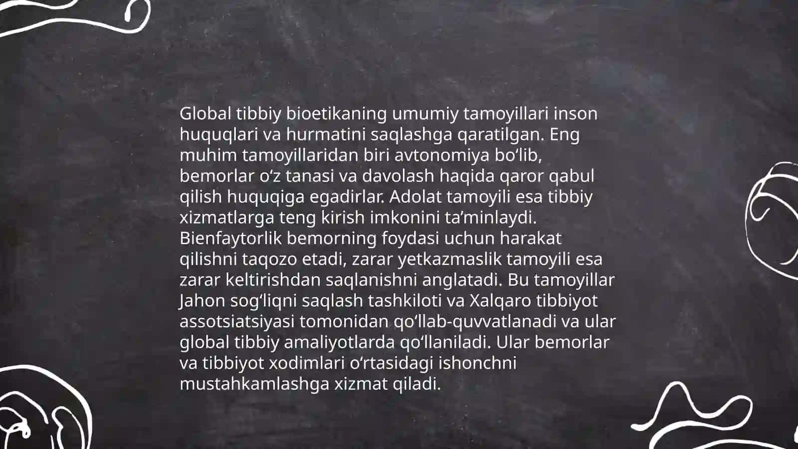 Global bioetika. Tibbiy bioetika muammolari 3