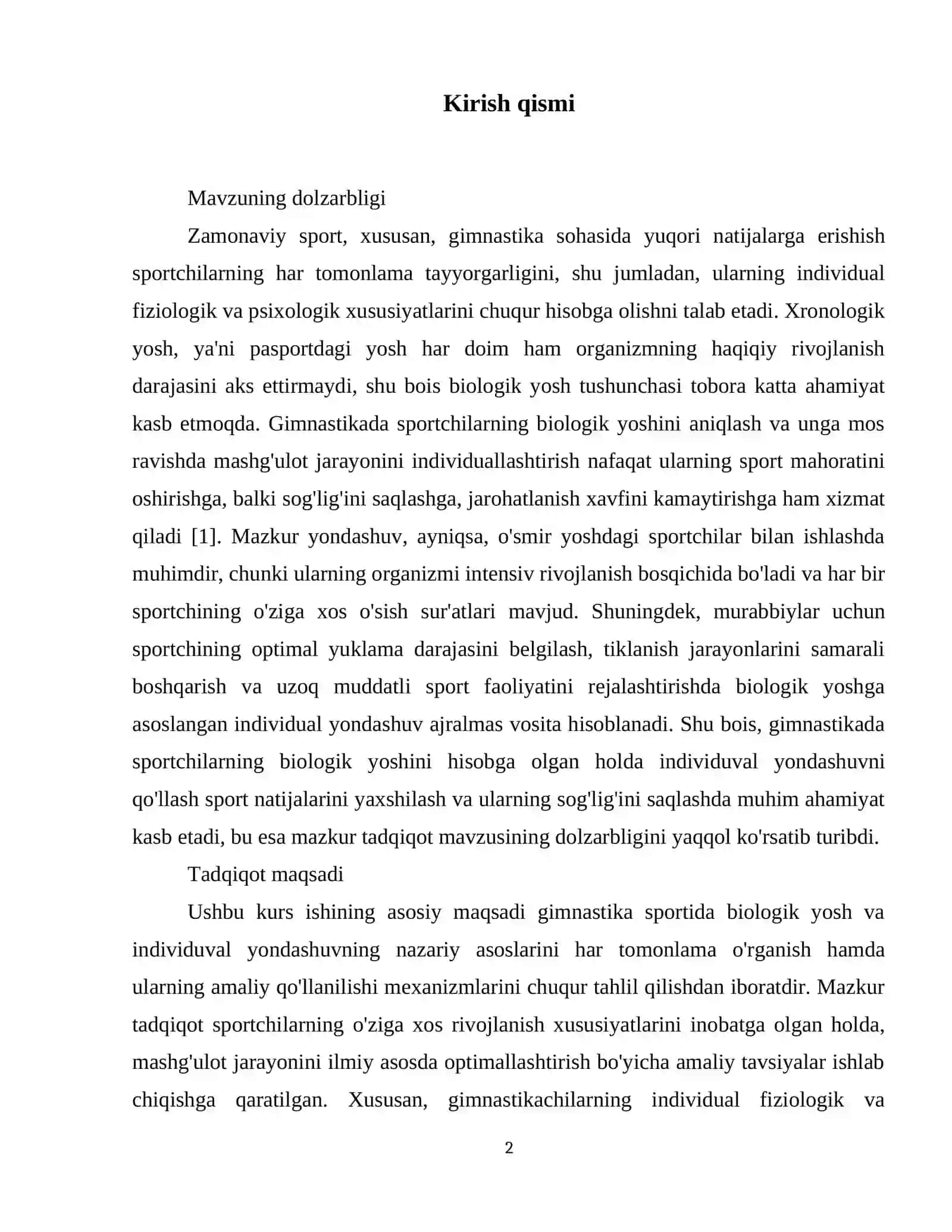 Gimnastikada biologik yosh va individuval yondashuv 3