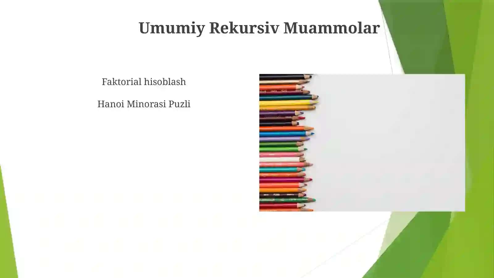 Rekursiya tushunchasi 3