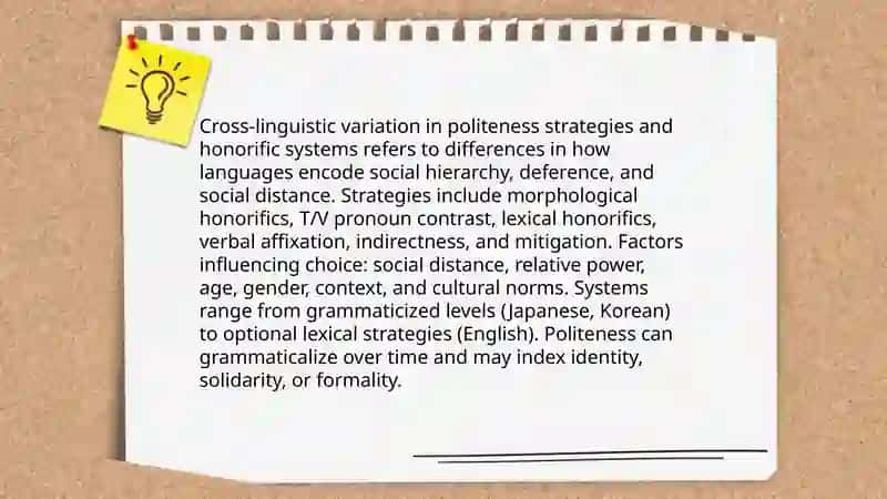 Pragmatic and Sociolinguistic Factors in Comparative Typology 3
