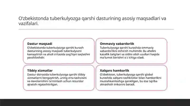 Tuberkulyozga qarshi kurashishning milliy dasturi 3
