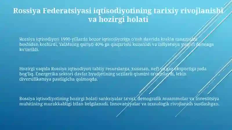 Rossiya Federatsiyasi iqtisodiyoti 3