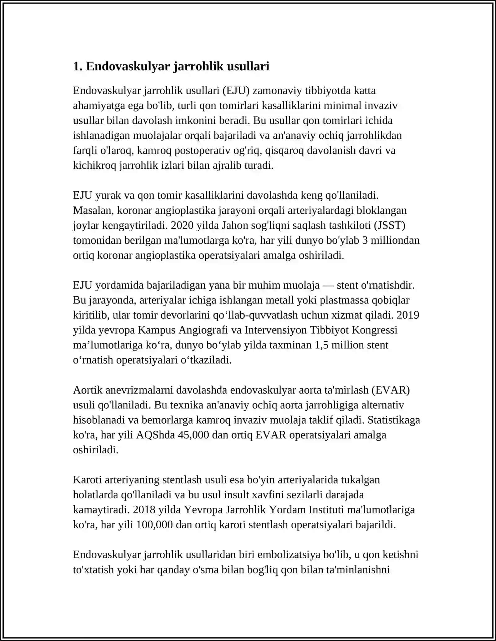 ENDOVASKULYAR OPERATSIYALAR 3