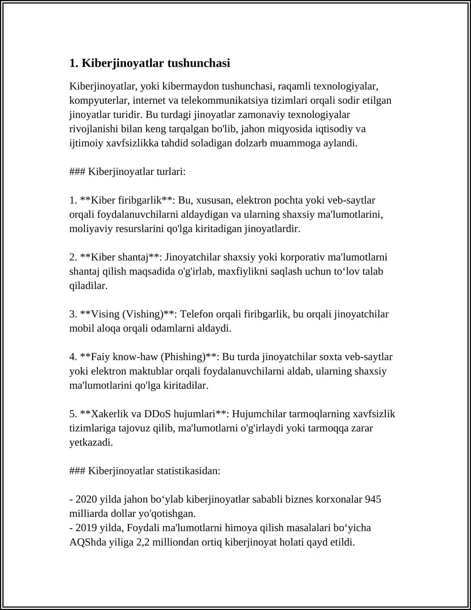 KIBERJINOYATLAR VA INTERNET JINOYATLARI TUSHUNCHASI VA VUJUDGA KELISH OMILLARI 3