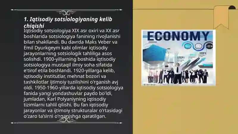 Iqtisodiy sotsiologiya fanining rivojlanishi 3