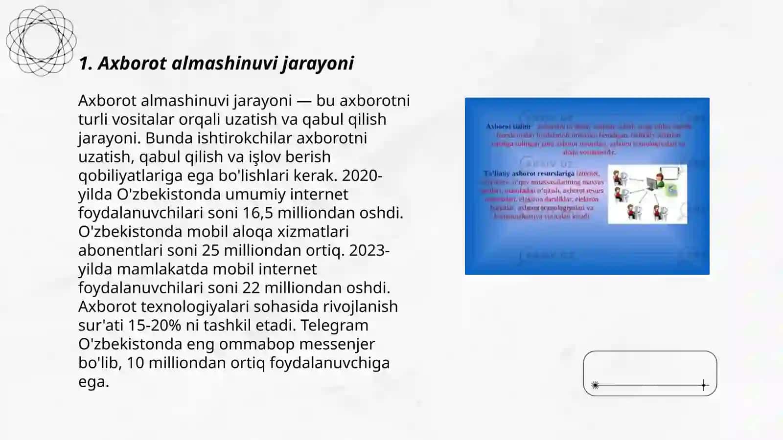 Axborot almashinuvining kommunikativ xususiyati 3