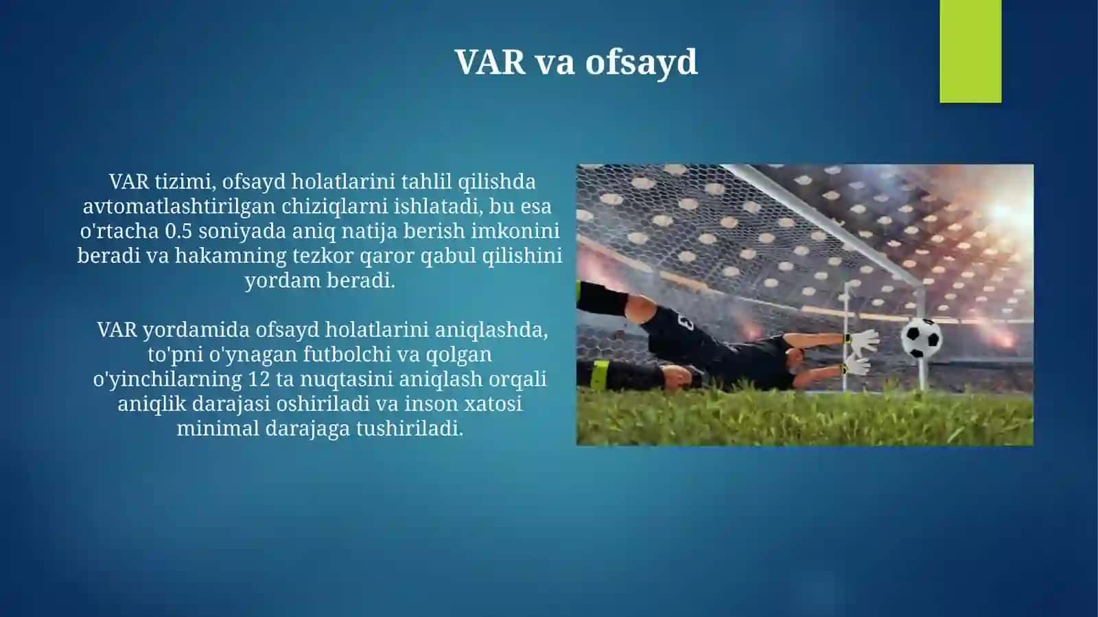 Sport faoliyati futbol 951-24 Meliyev Mardonnig Oʻzbek tilini sohada qoʻllanilishi fanidan taqdimot 3