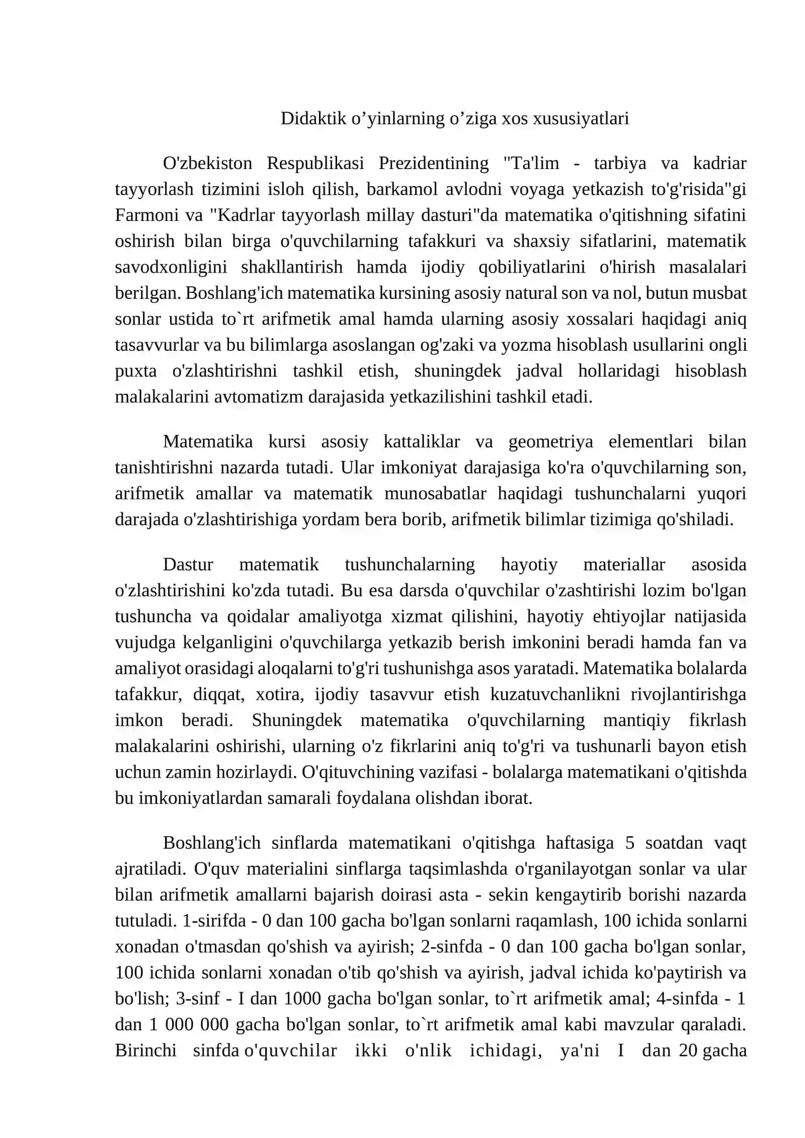 Didaktik o’yinlarning o’ziga xos xususiyatlari 3