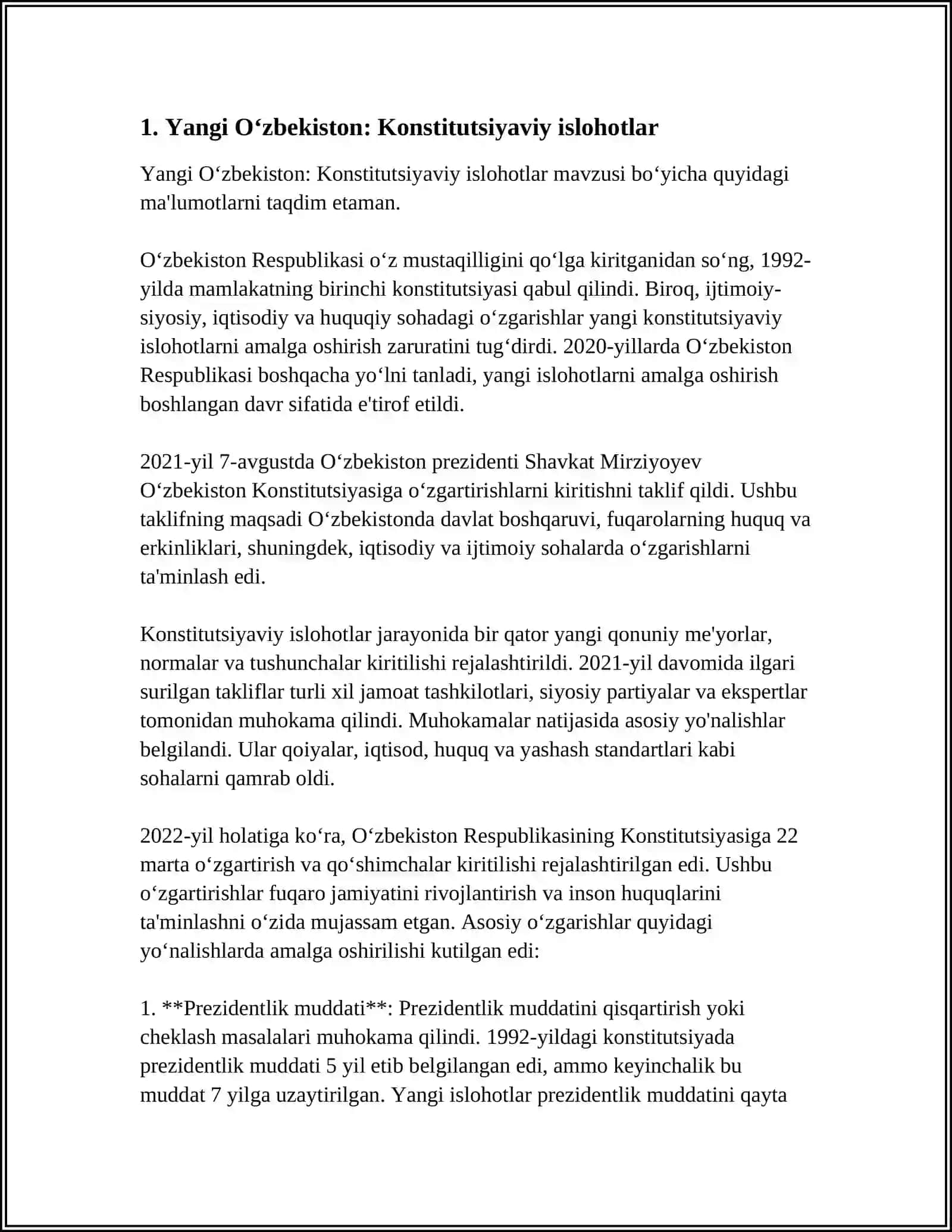 SARLAVHA YANGI O‘ZBEKISTONDA XALQCHIL VA INSONPARVAR DAVLAT QURISHNING IJTIMOIY-SIYOSIY AHAMIYATI 3