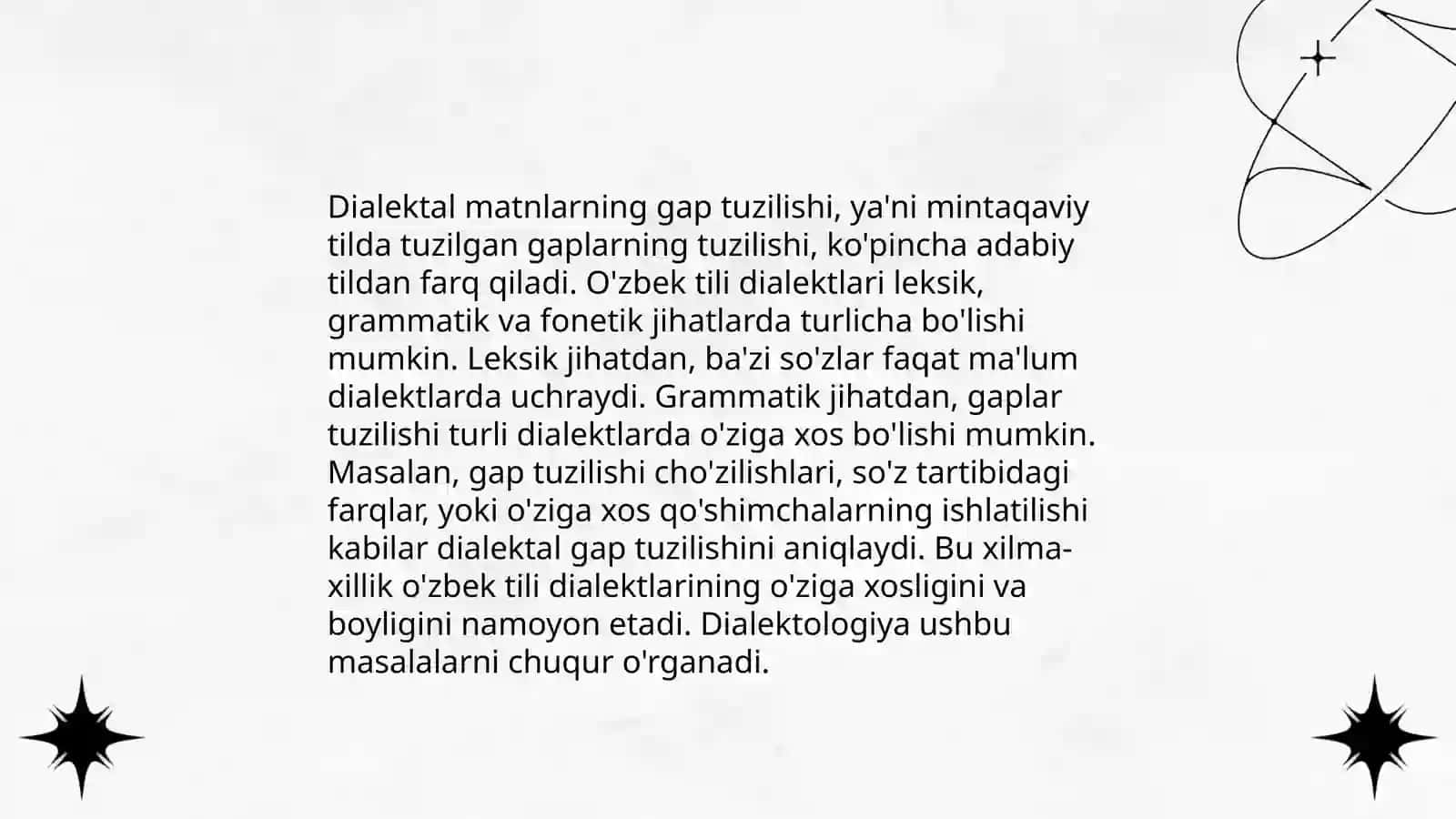 Dialektal matnlarning sintaktik tahlili 3