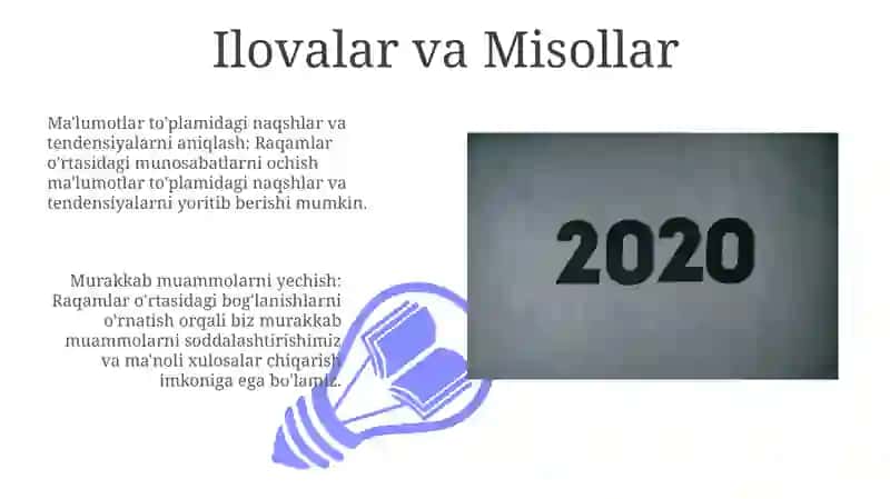 Raqamlar o'rtasidagi munosabatlarni tushuntirish 3