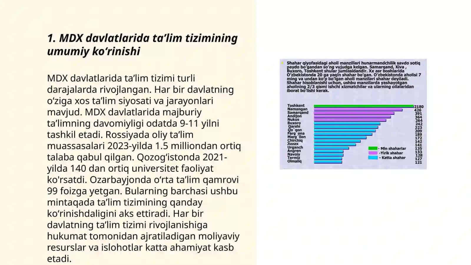 MDX davlatlarining taʼlim tizimi va oʻziga xos xususiyatlari 3