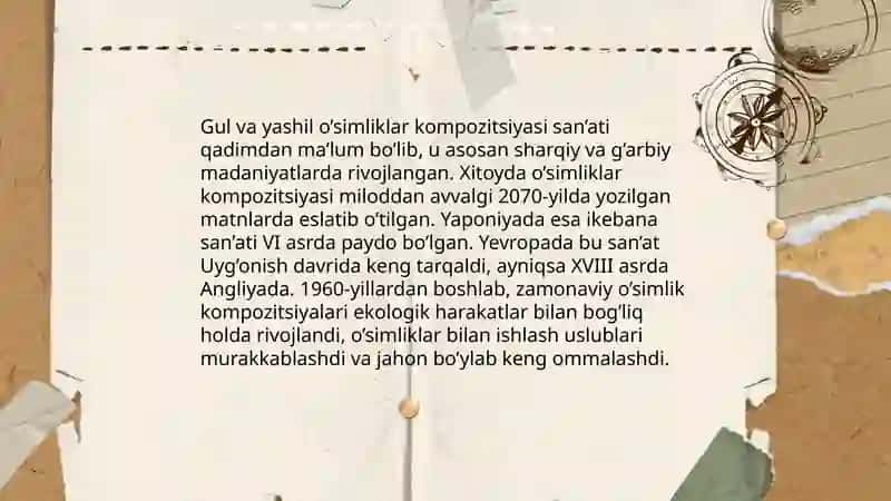 Gul va yashil o’tlar kompozitsiyasi 3