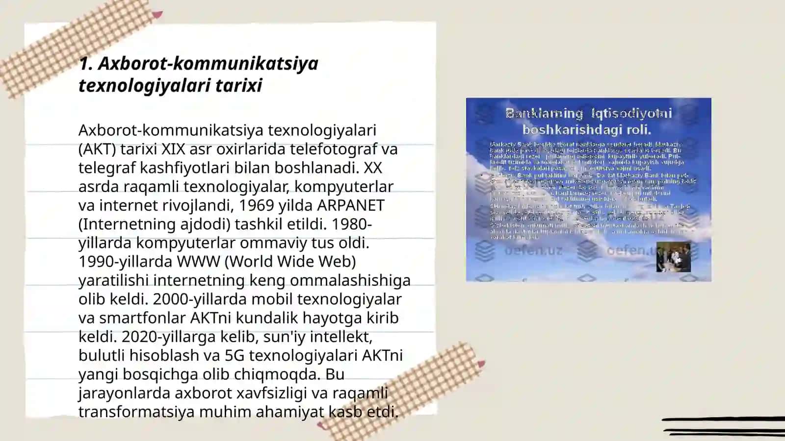Axborat-kommumkatstya texnelogiyalarning roli va ahamiyati 3