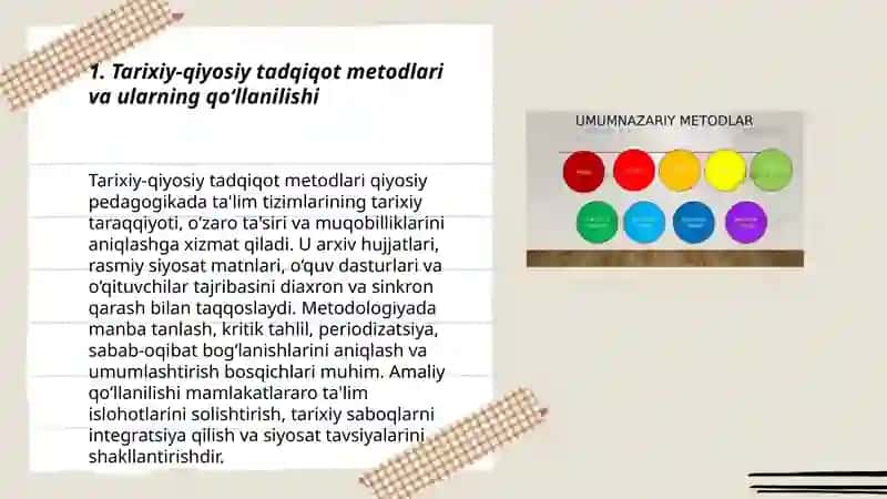 Qiyosiy pedagogika fanining tadqiqot metodlari 3
