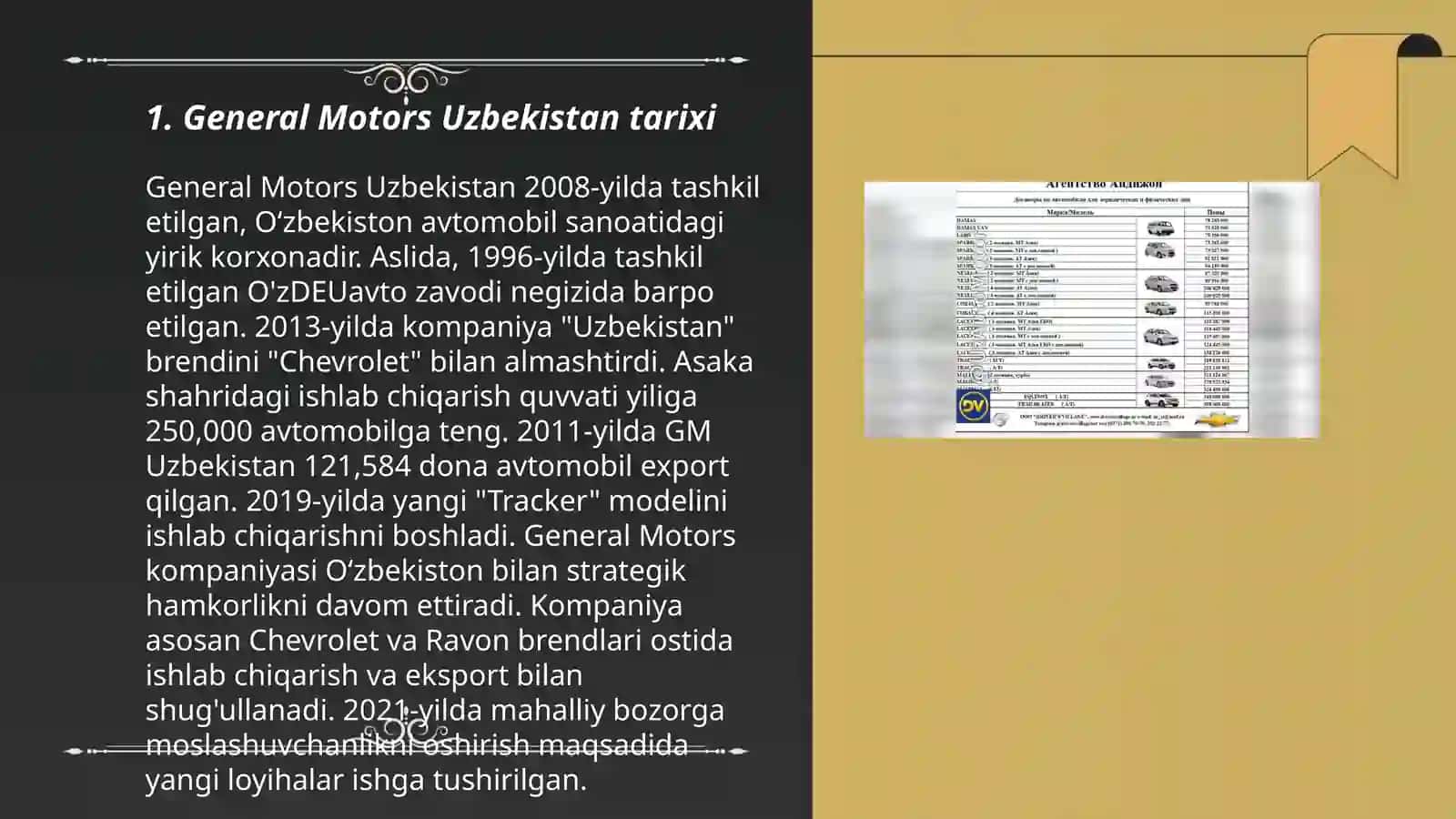 General Motors Uzbekistan Tarixi 3
