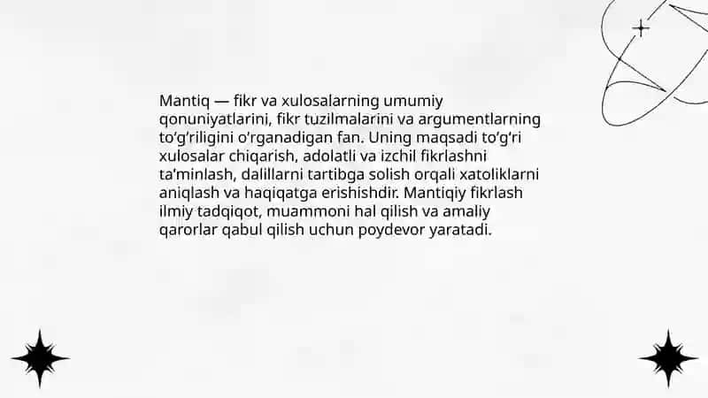 Mantiq haqida tushunchalar 3