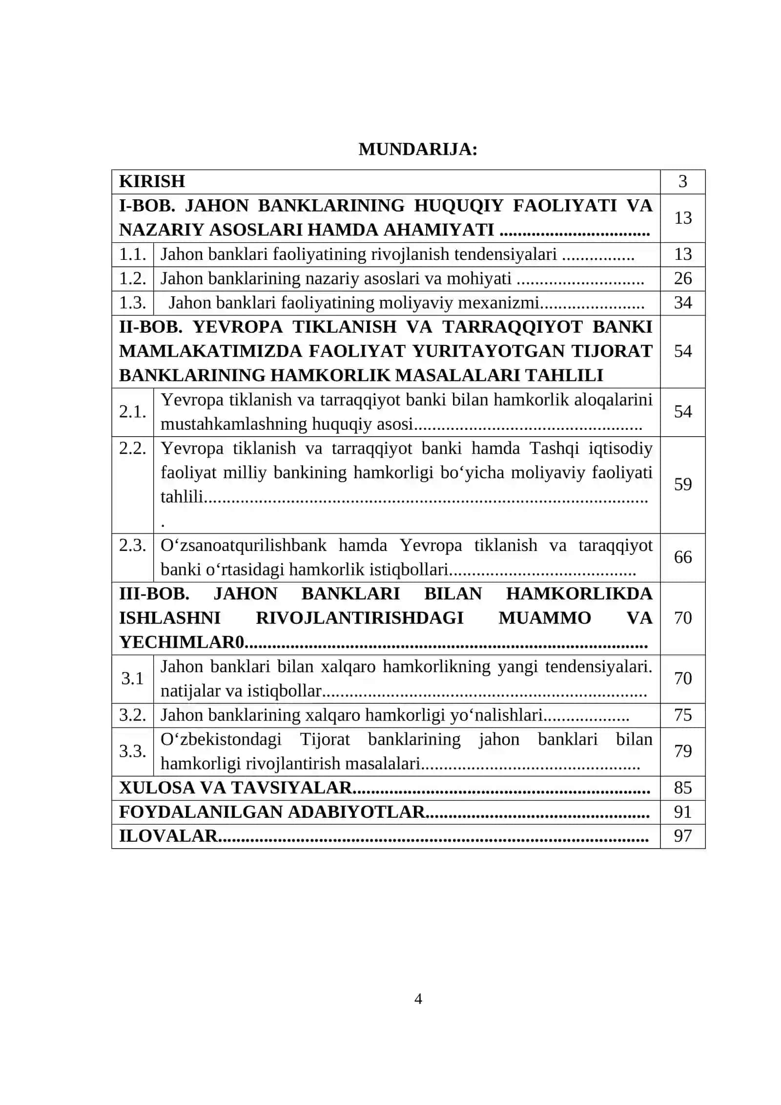 JAHON BANKLARI BILAN HAMKORLIKDA ISHLASHNI RIVOJLANTIRISH YO'LLARI 3
