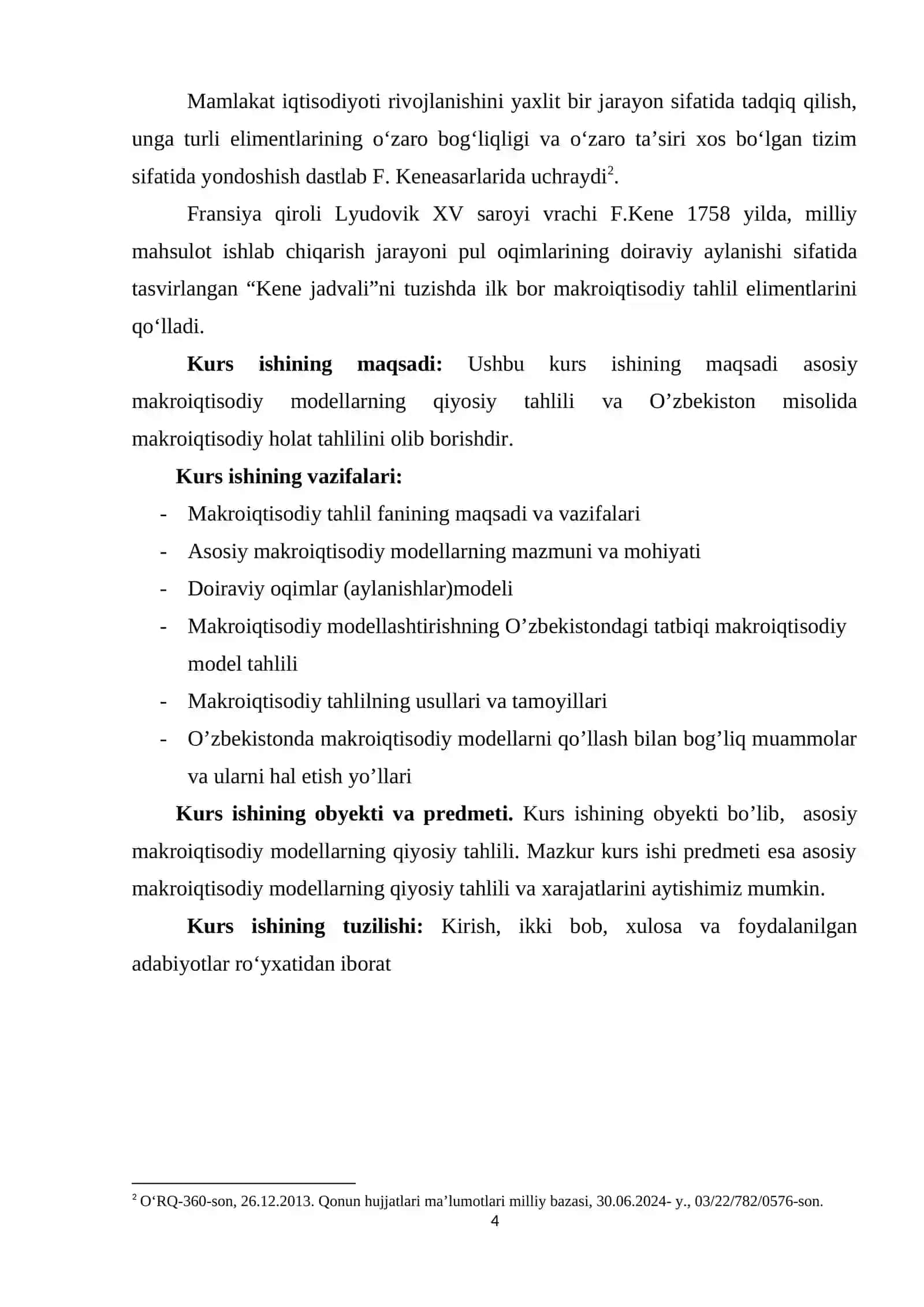 Asosiy makroiqtisodiy modеllarning qiyosiy tahlili kurs ishi 3